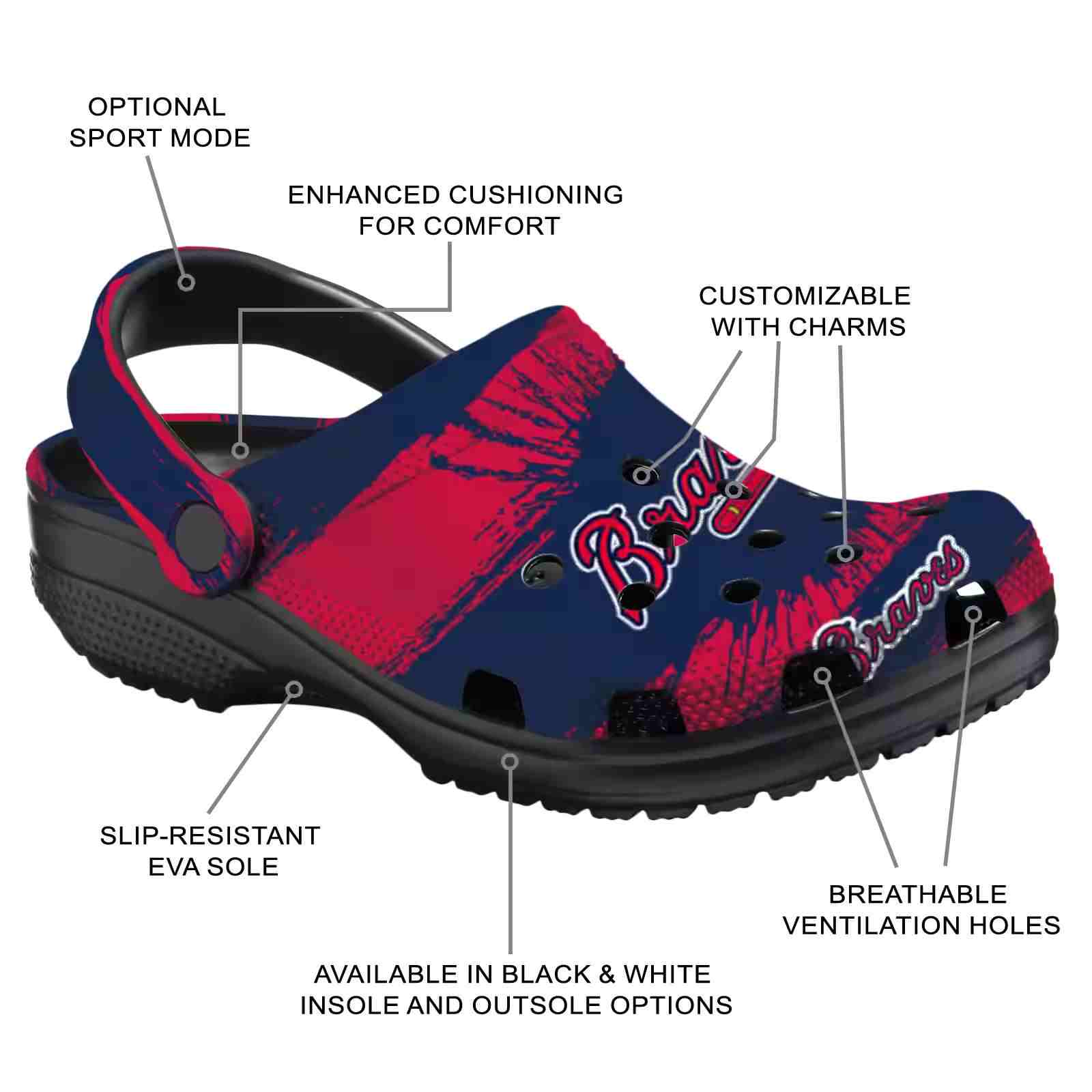 Customized Atlanta Braves Paint Splatter Graphics ClogTVC1801150 - Image 5