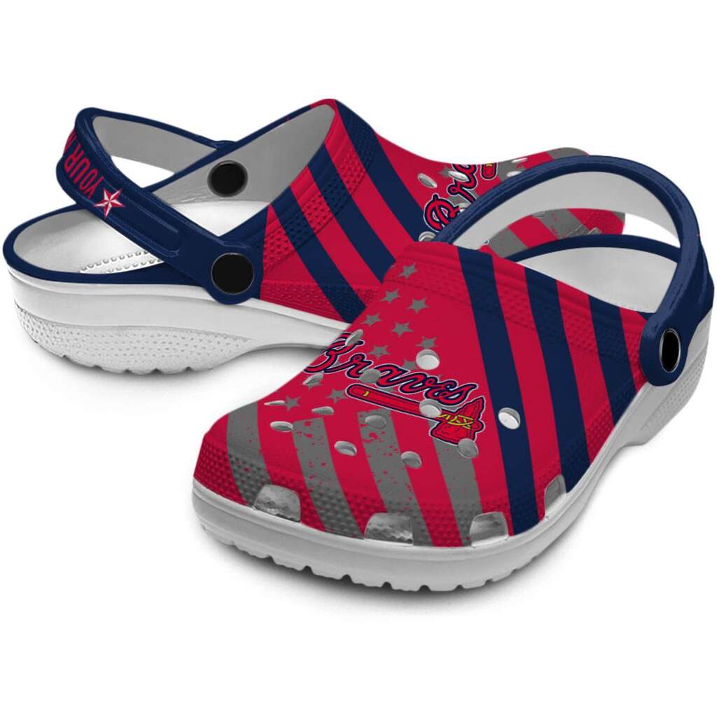 Customized Atlanta Braves Star-Spangled Graphic ClogTVC1801150 - Image 3