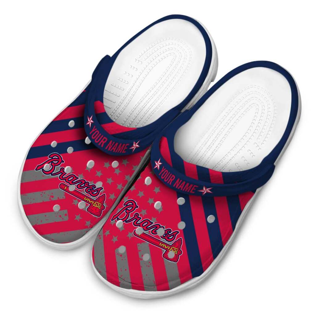 Customized Atlanta Braves Star-Spangled Graphic ClogTVC1801150 - Image 4