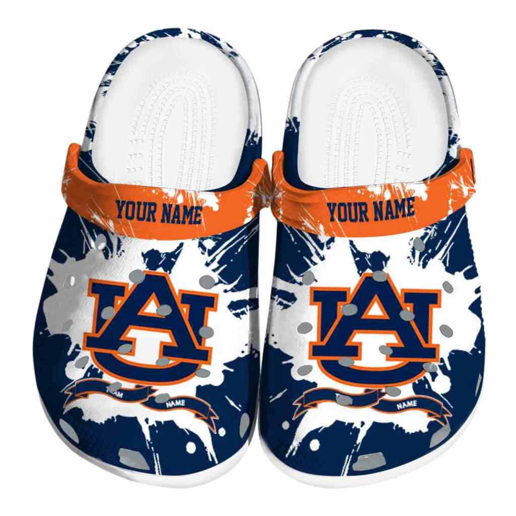 Customized Auburn Tigers Splatter Pattern ClogTVC1801983