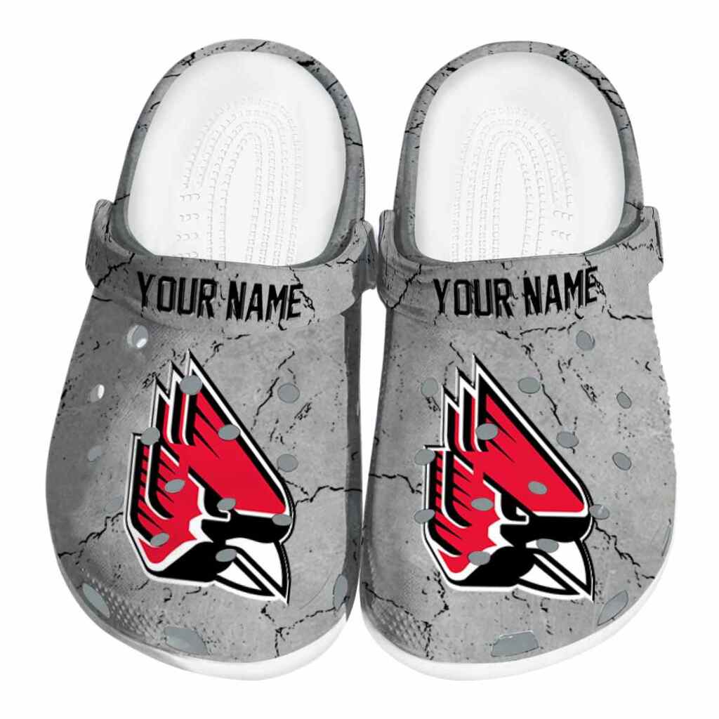 Customized Ball State Cardinals Cracked Texture ClogTVC1801777