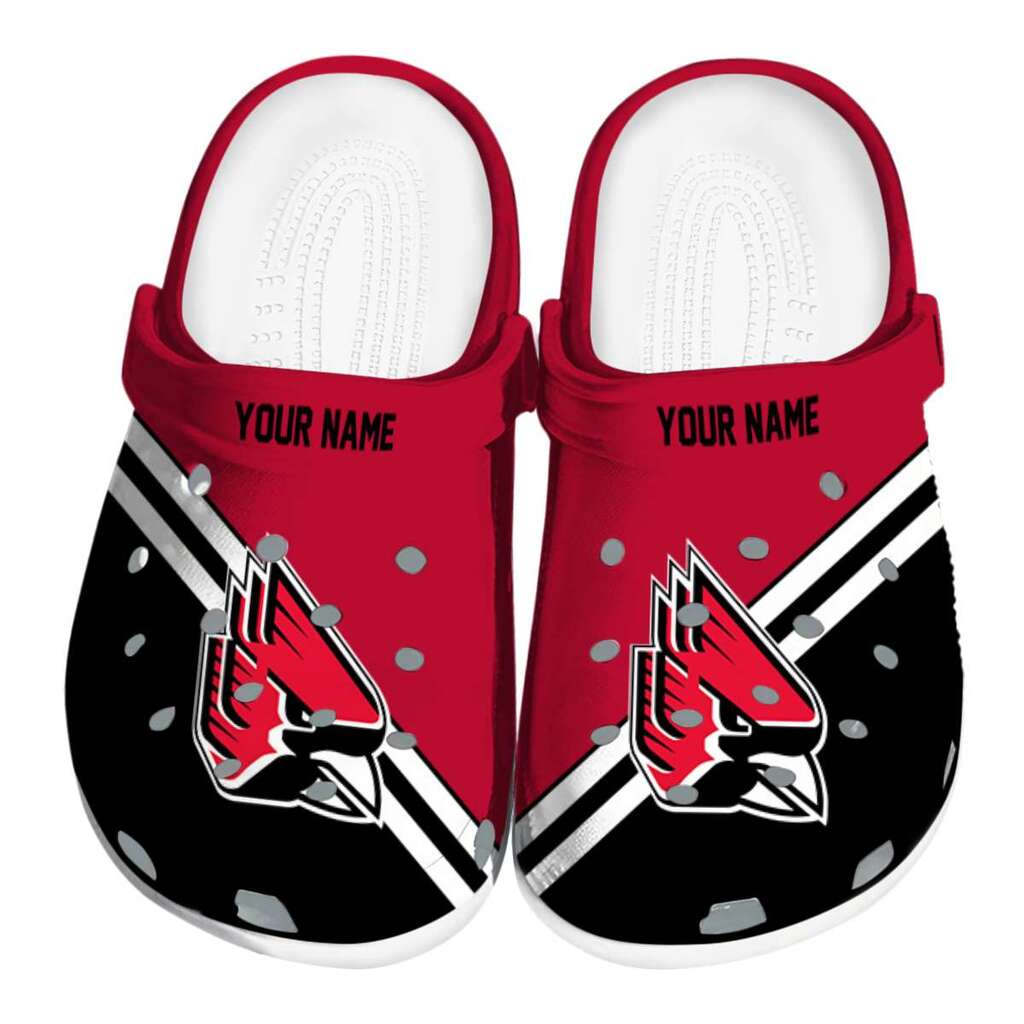Customized Ball State Cardinals Striped Accents ClogTVC1801835