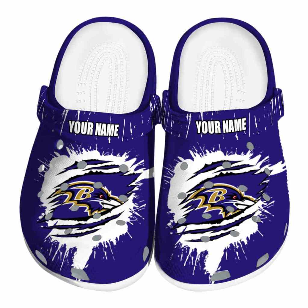 Customized Baltimore Ravens Splash Motif Background ClogTVC1801983