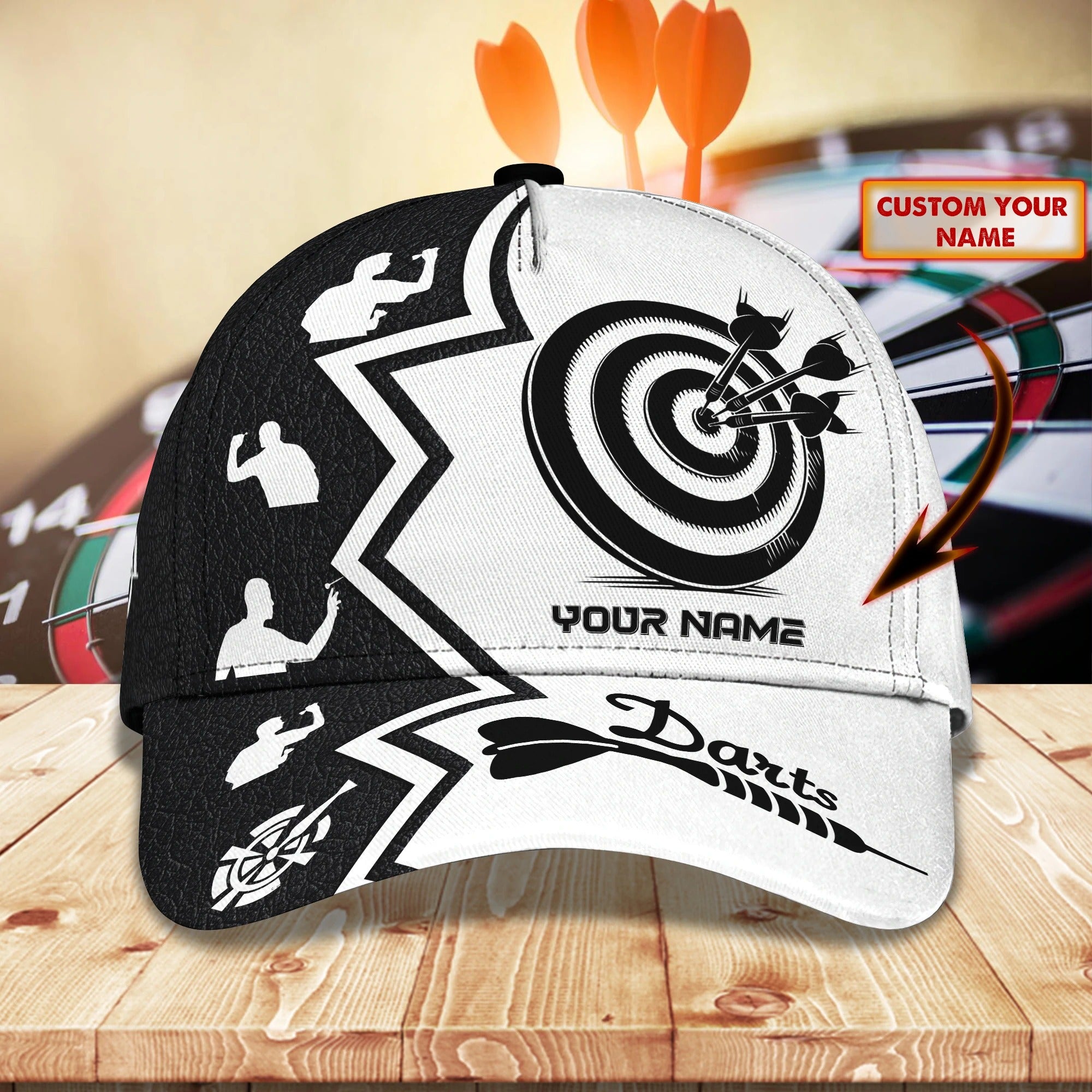 Customized Baseball 3D All Over Print Dart Caps For Darter, To My Boy Daughter Dart Lover Gift, Dart Cap Hat Trucker Hats Custom Hats Gifts For Men & Women