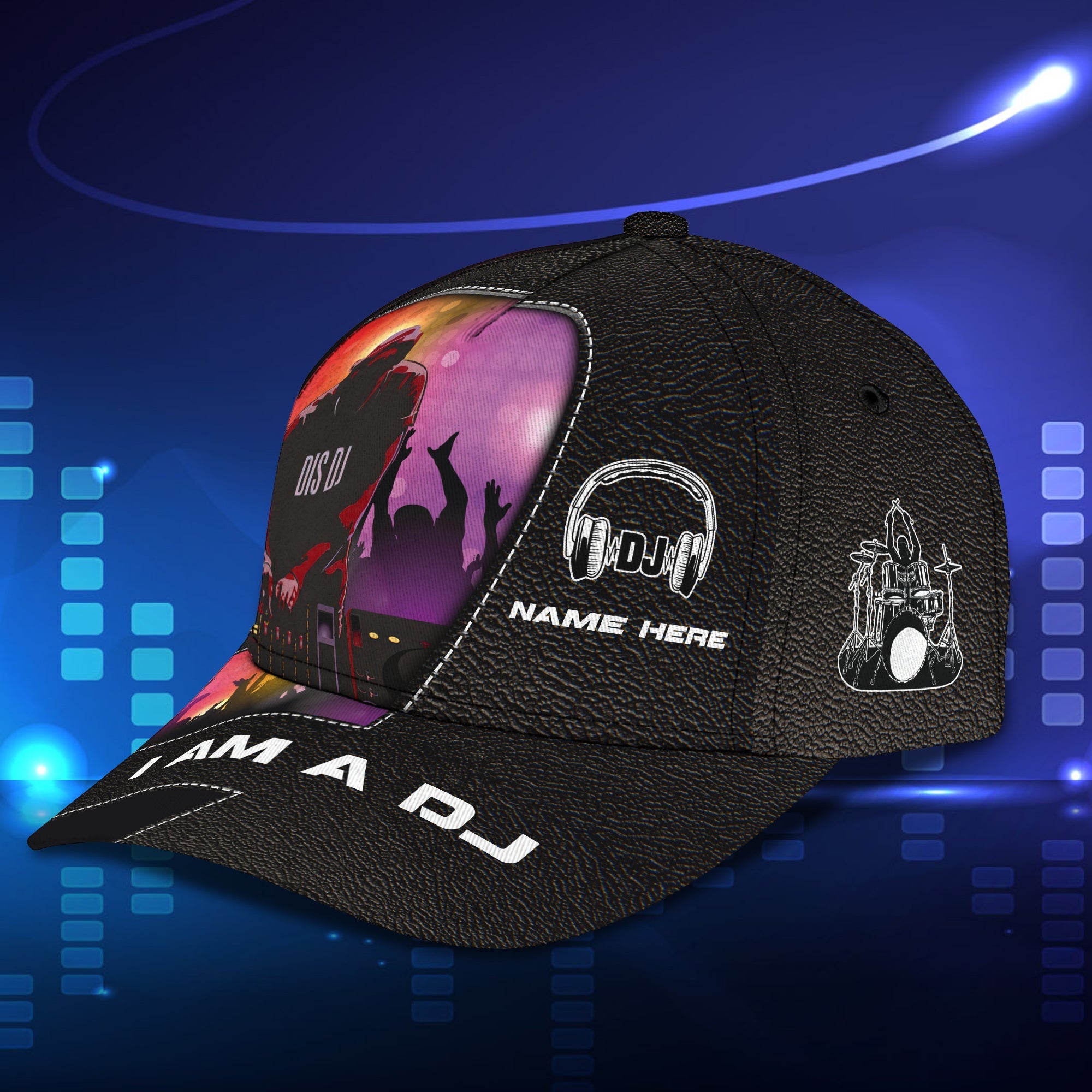 Customized Baseball Cap For Dj Man And Woman, I Am A Dj, Dj Cap Hat, Gift For A Disc Jockey Trucker Hats Custom Hats Gifts For Men & Women