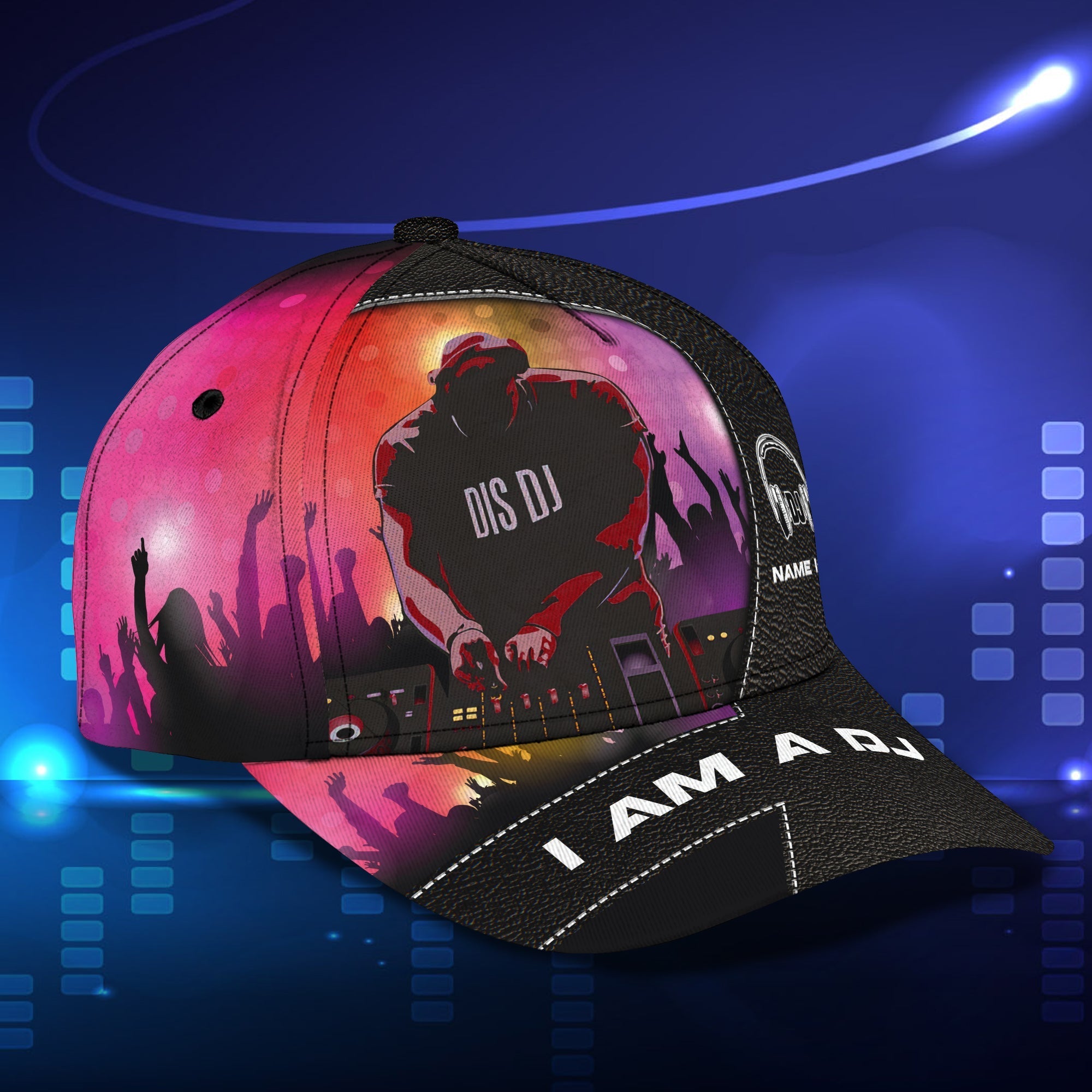 Customized Baseball Cap For Dj Man And Woman, I Am A Dj, Dj Cap Hat, Gift For A Disc Jockey Trucker Hats Custom Hats Gifts For Men & Women