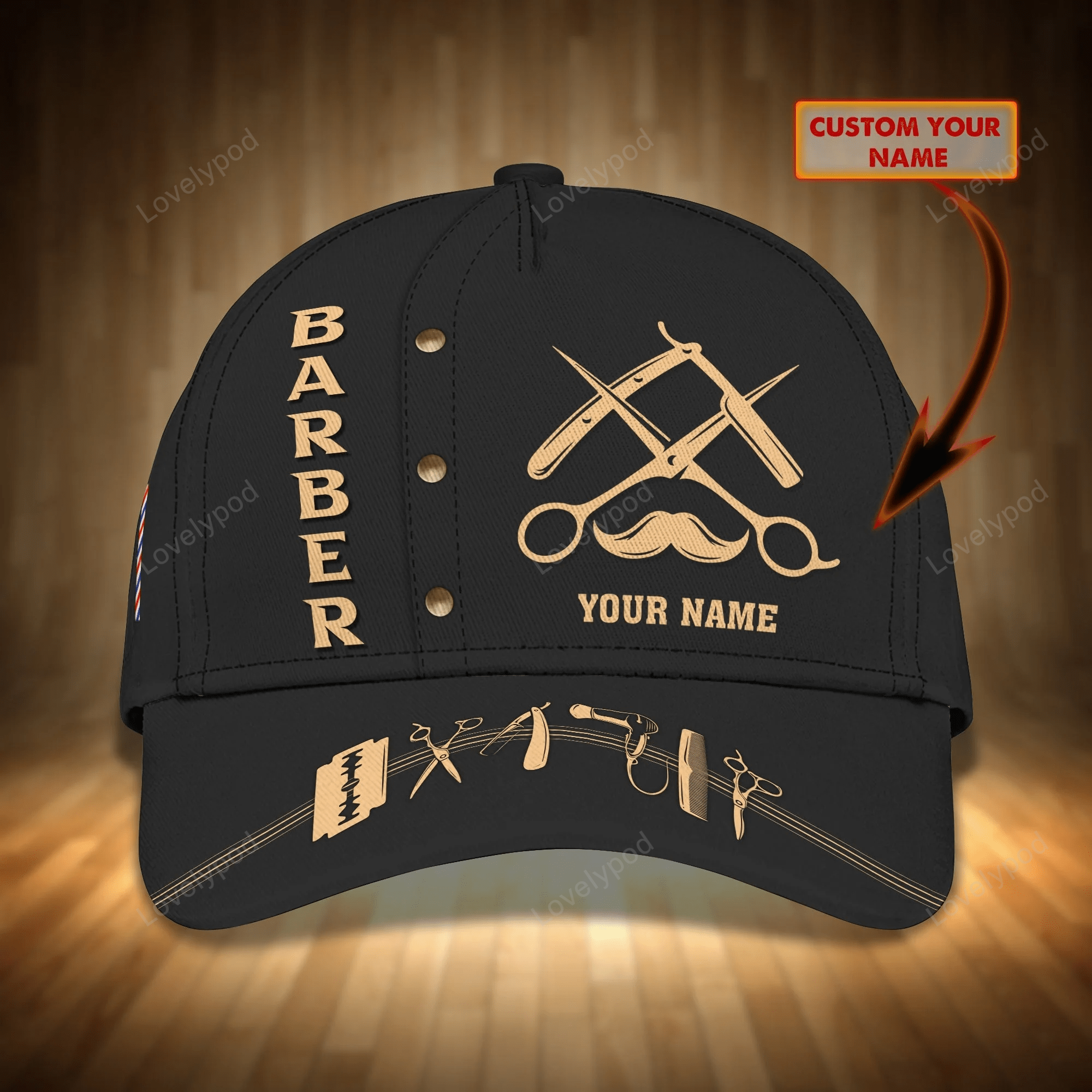 Customized Baseball Cap Hat For Barber Men And Women, Barber Cap, Barber Hat, Gift For Barber Trucker Hats Custom Hats Gifts For Men & Women