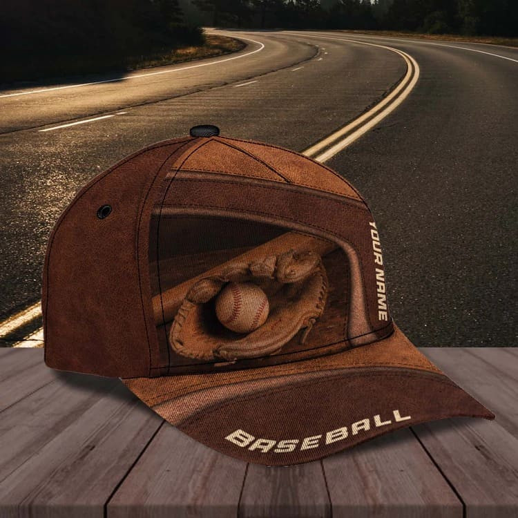Customized Baseball Classic Cap for Friends, Glove and Baseball 3D Hat for Baseball Players Trucker Hats Custom Hats Gifts For Men & Women