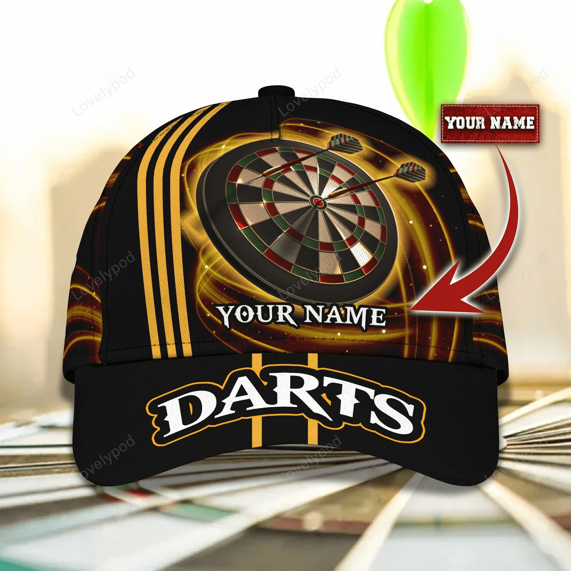Customized Baseball Full Printed Dart Cap, Dart Cap Hat In Leather Pattern, To My Boy Darter Dart Lover Gifts Trucker Hats Custom Hats Gifts For Men & Women