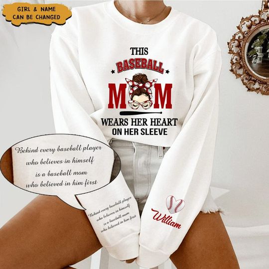Customized Baseball Mom Mothers Day Sport Lover Mommy Mum Best Gift Sweater 3d - Image 2
