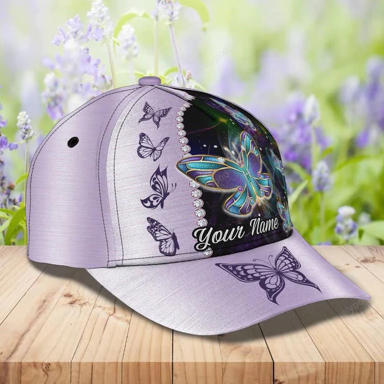 Customized Bicycle Girl Cap Butterfly Art Hat for Girl Summer Cap Trucker Hats Custom Hats Gifts For Men & Women