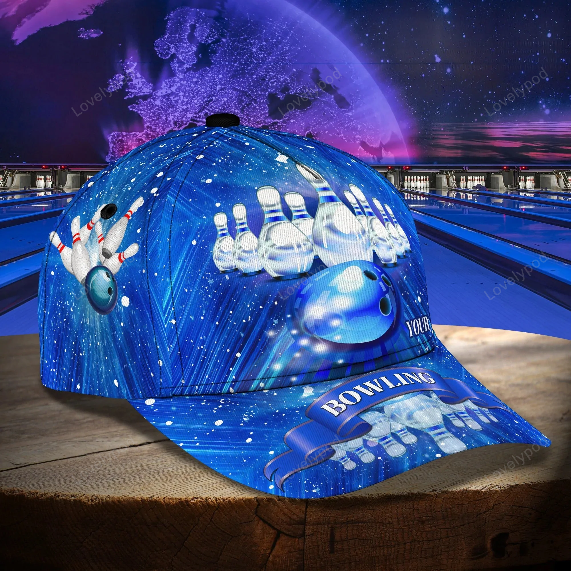 Customized Blue Bowling Cap Hat For Men Women, Bowling Team Classic Cap Hat, Best Gift For Bowler Trucker Hats Custom Hats Gifts For Men & Women