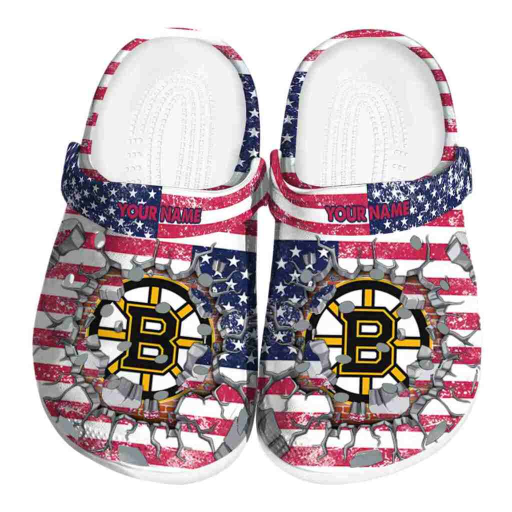 Customized Boston Bruins Freedom Splinter ClogTVC1801874