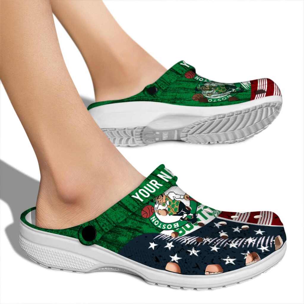 Customized Boston Celtics Star-Spangled Side Pattern ClogTVC1801913 - Image 2
