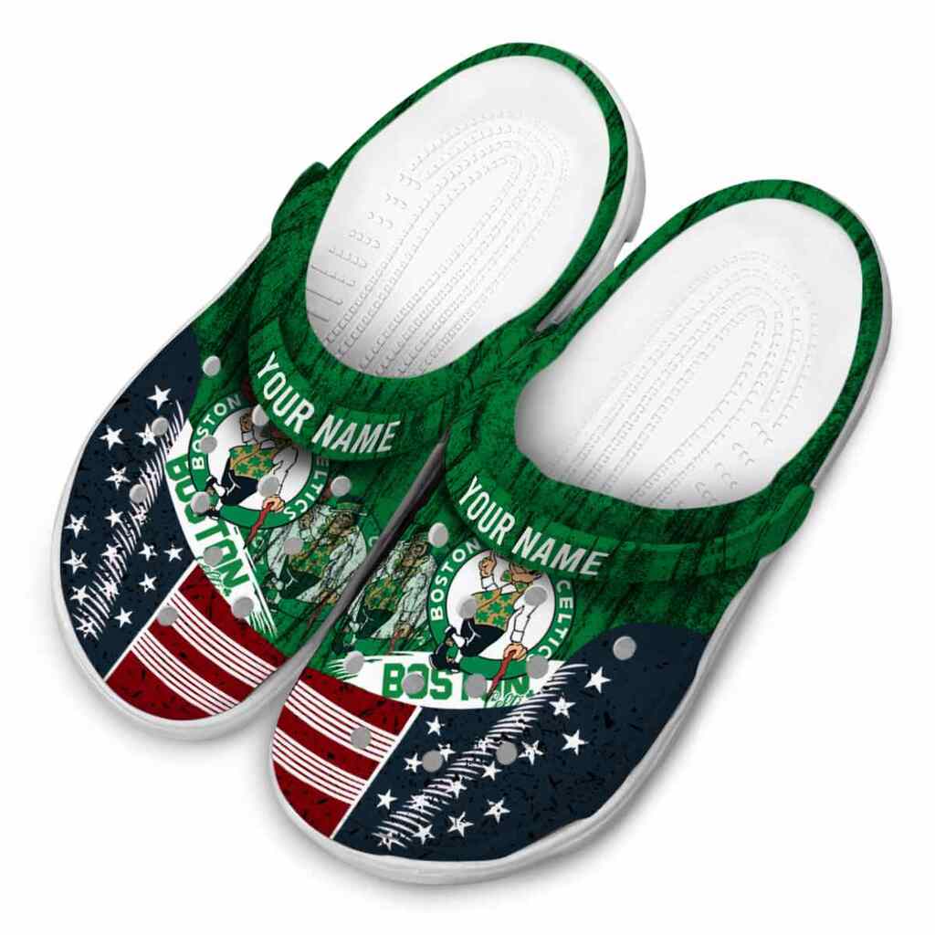 Customized Boston Celtics Star-Spangled Side Pattern ClogTVC1801913 - Image 4