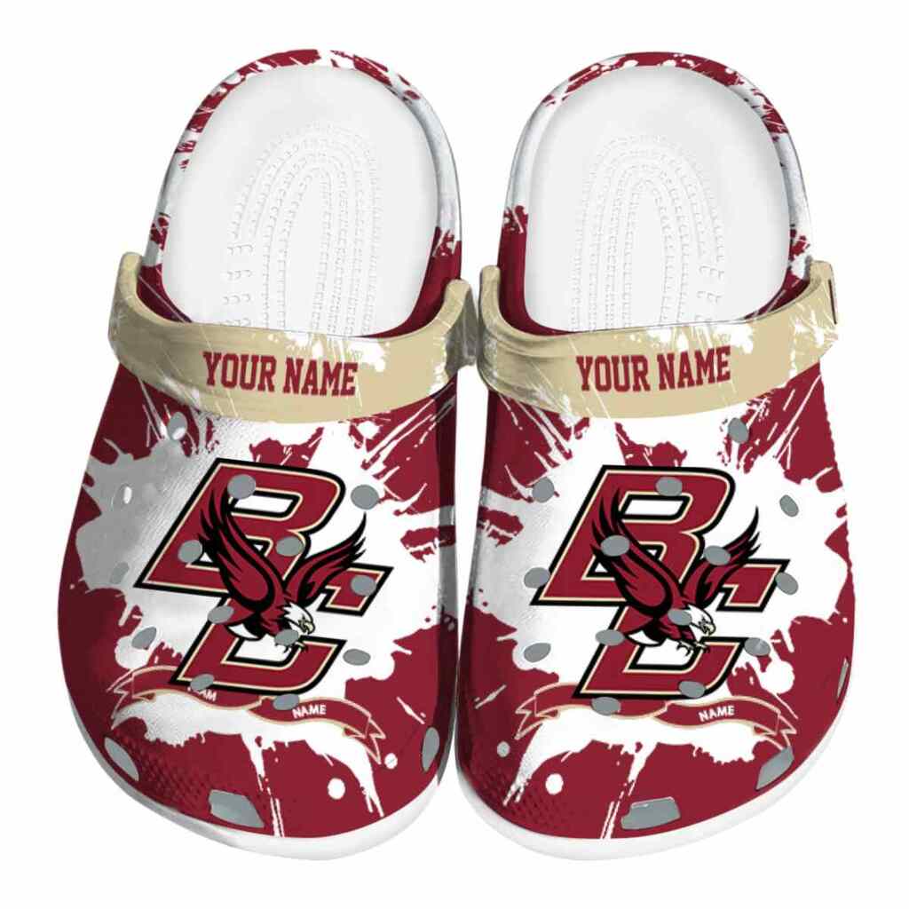 Customized Boston College Eagles Splatter Pattern ClogTVC1801739