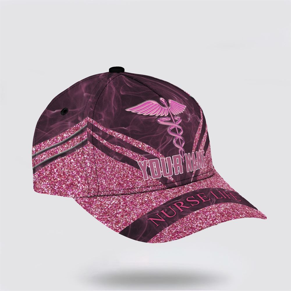 Customized Breast Cancer Awareness Nurse Life Baseball Cap Trucker Hats Custom Hats Gifts For Men & Women