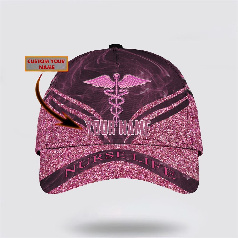 Customized Breast Cancer Awareness Nurse Life Baseball Cap Trucker Hats Custom Hats Gifts For Men & Women