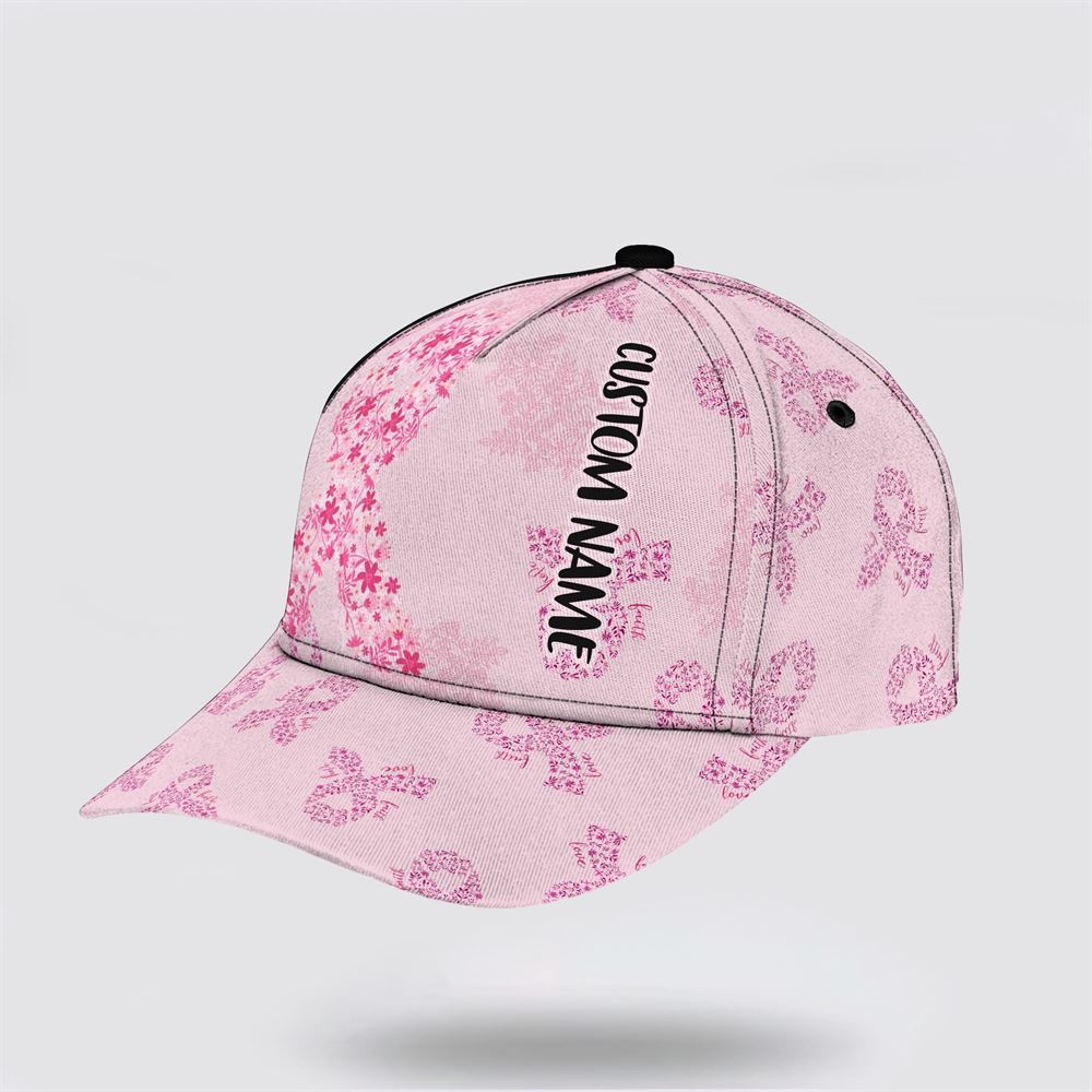 Customized Breast Cancer Awareness Pink Baseball Cap Trucker Hats Custom Hats Gifts For Men & Women