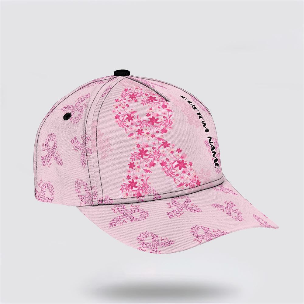 Customized Breast Cancer Awareness Pink Baseball Cap Trucker Hats Custom Hats Gifts For Men & Women