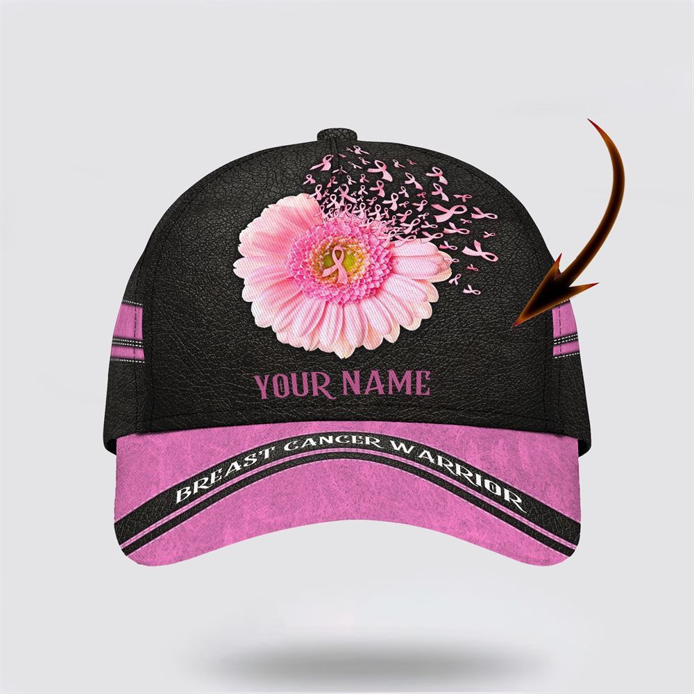 Customized Breast Cancer Awareness Warrior Fower Art Baseball Cap Trucker Hats Custom Hats Gifts For Men & Women