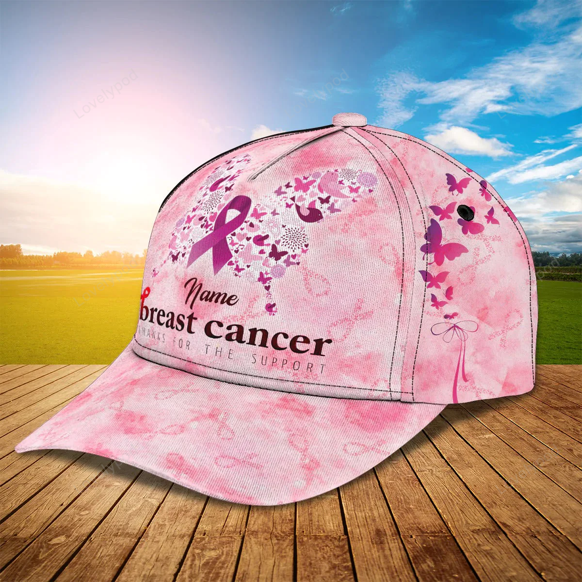 Customized Breast Cancer Baseball Cap Hat For Women, Breast Cancer Gifts Trucker Hats Custom Hats Gifts For Men & Women