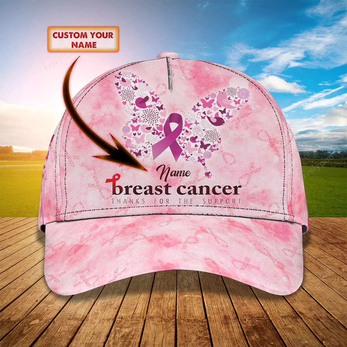 Customized Breast Cancer Baseball Cap Hat For Women, Breast Cancer Gifts Trucker Hats Custom Hats Gifts For Men & Women