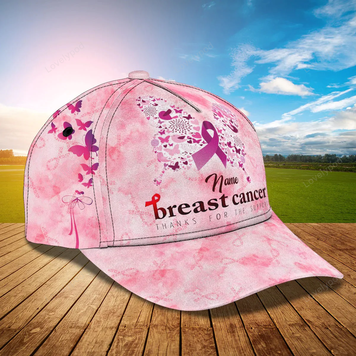 Customized Breast Cancer Baseball Cap Hat For Women, Breast Cancer Gifts Trucker Hats Custom Hats Gifts For Men & Women