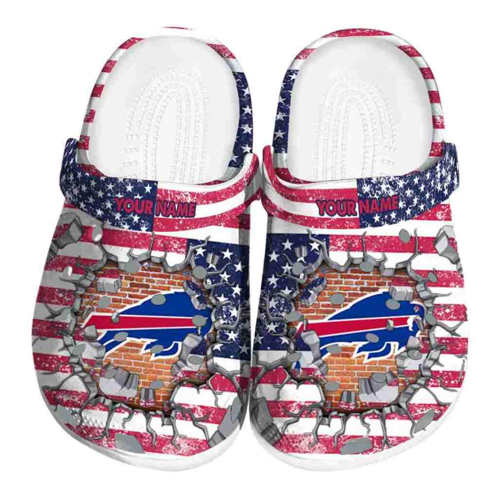 Customized Buffalo Bills Freedom Splinter ClogTVC180100
