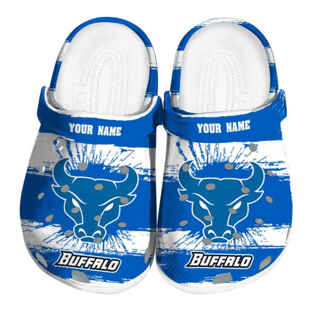 Customized Buffalo Bulls Paint Splatter Graphics ClogTVC1801740