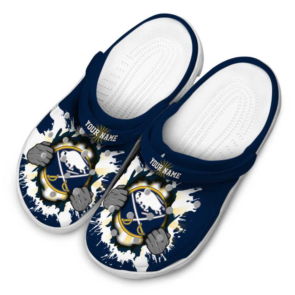 Customized Buffalo Sabres Gripping Hand ClogTVC1801859 - Image 4