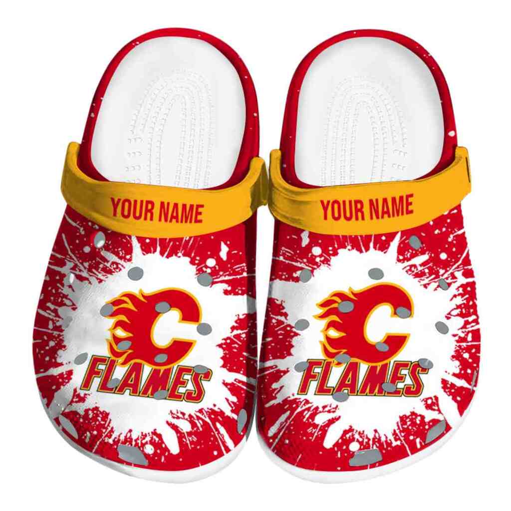 Customized Calgary Flames Splash Art ClogTVC1801862