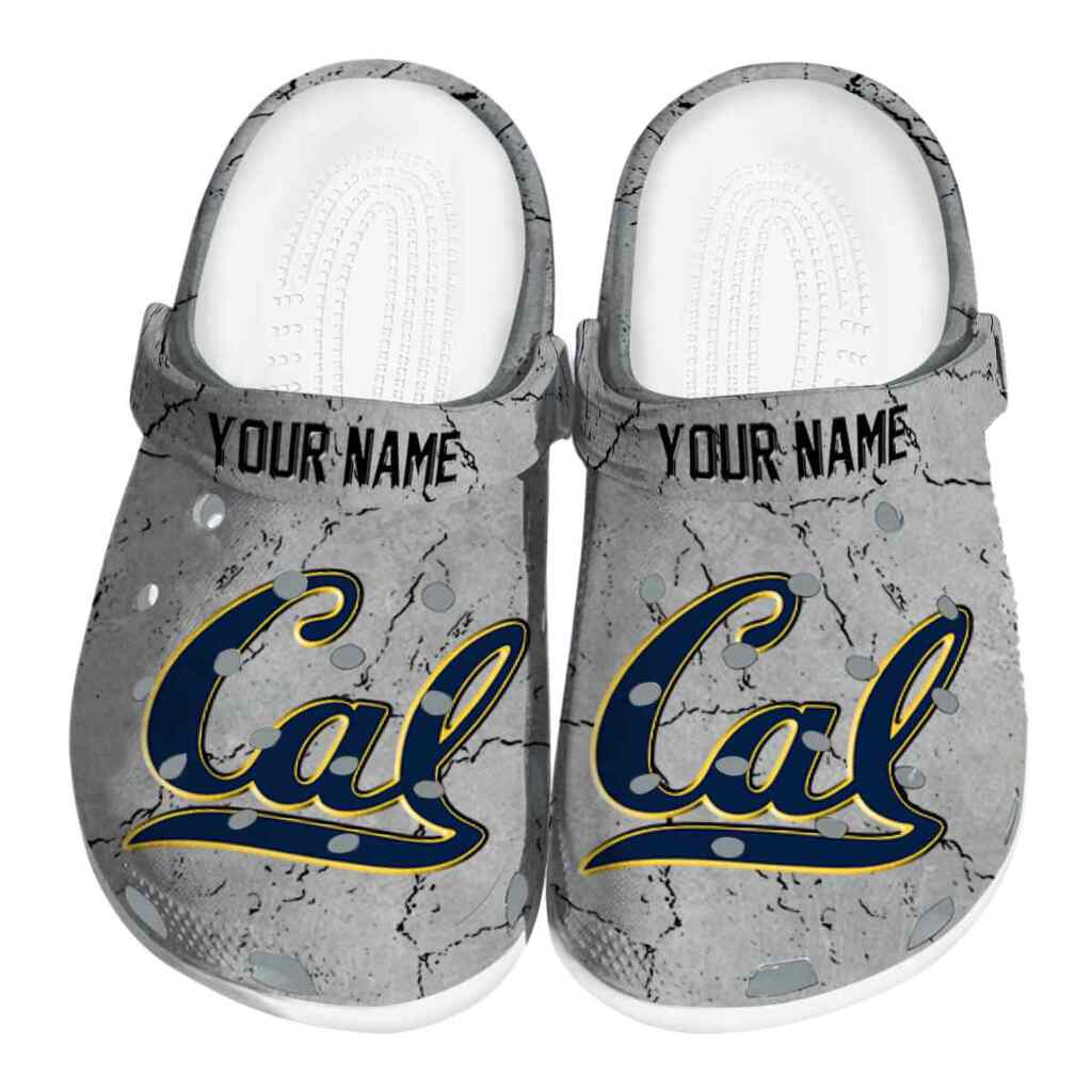 Customized California Golden Bears Cracked Texture ClogTVC1801778
