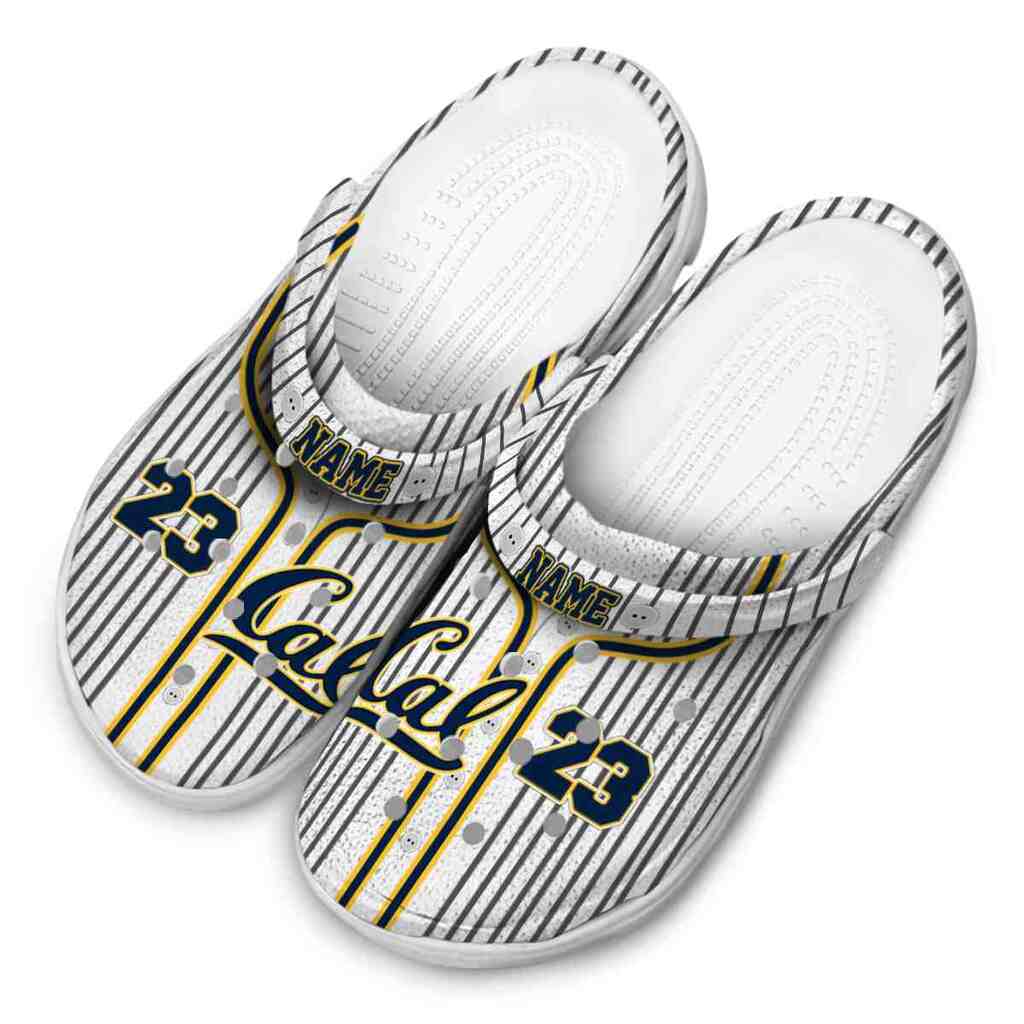 Customized California Golden Bears Pinstripe Pattern ClogTVC1801747 - Image 4
