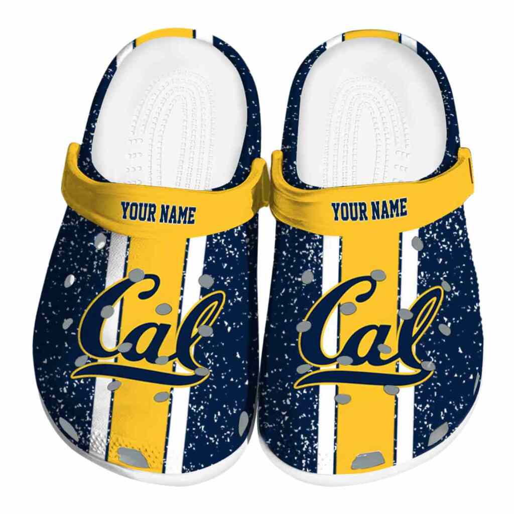 Customized California Golden Bears Vertical Stripes ClogTVC1801747