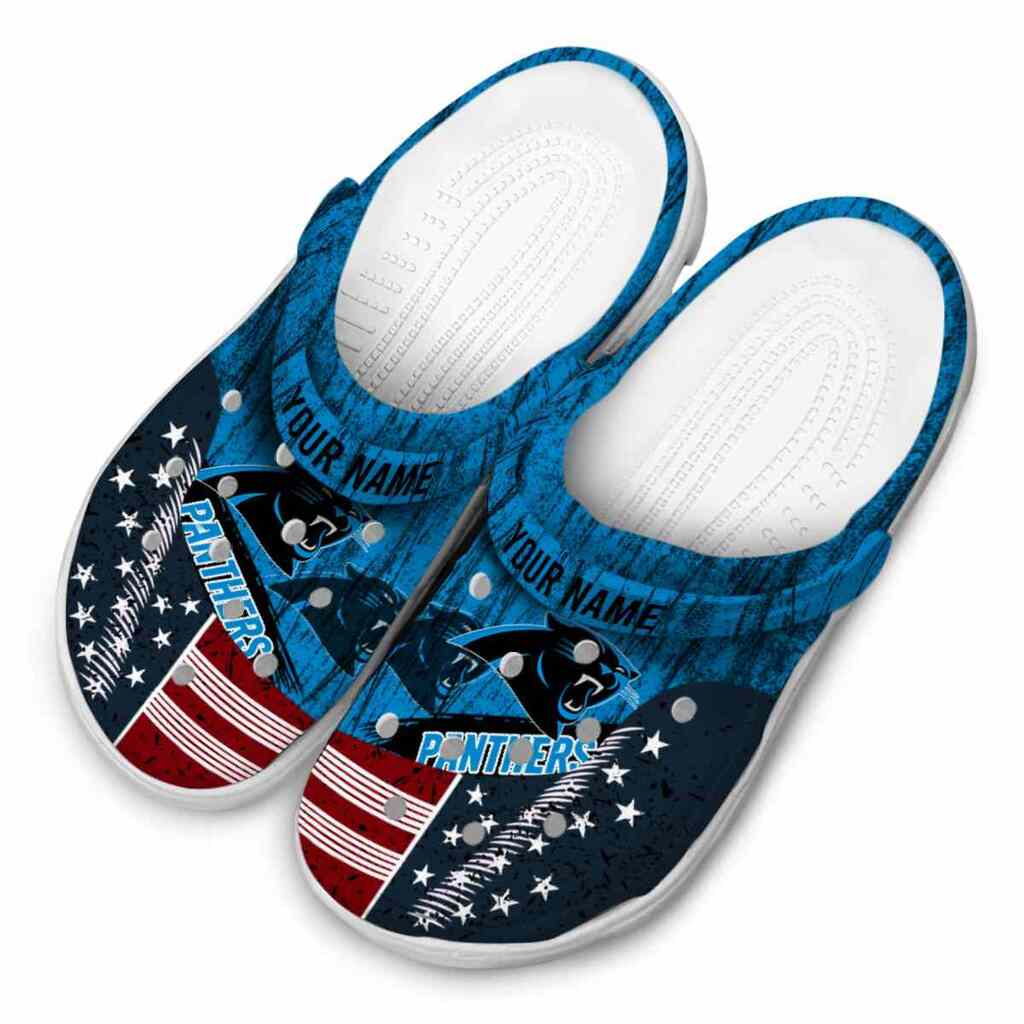 Customized Carolina Panthers Star-Spangled Side Pattern ClogTVC180103 - Image 4