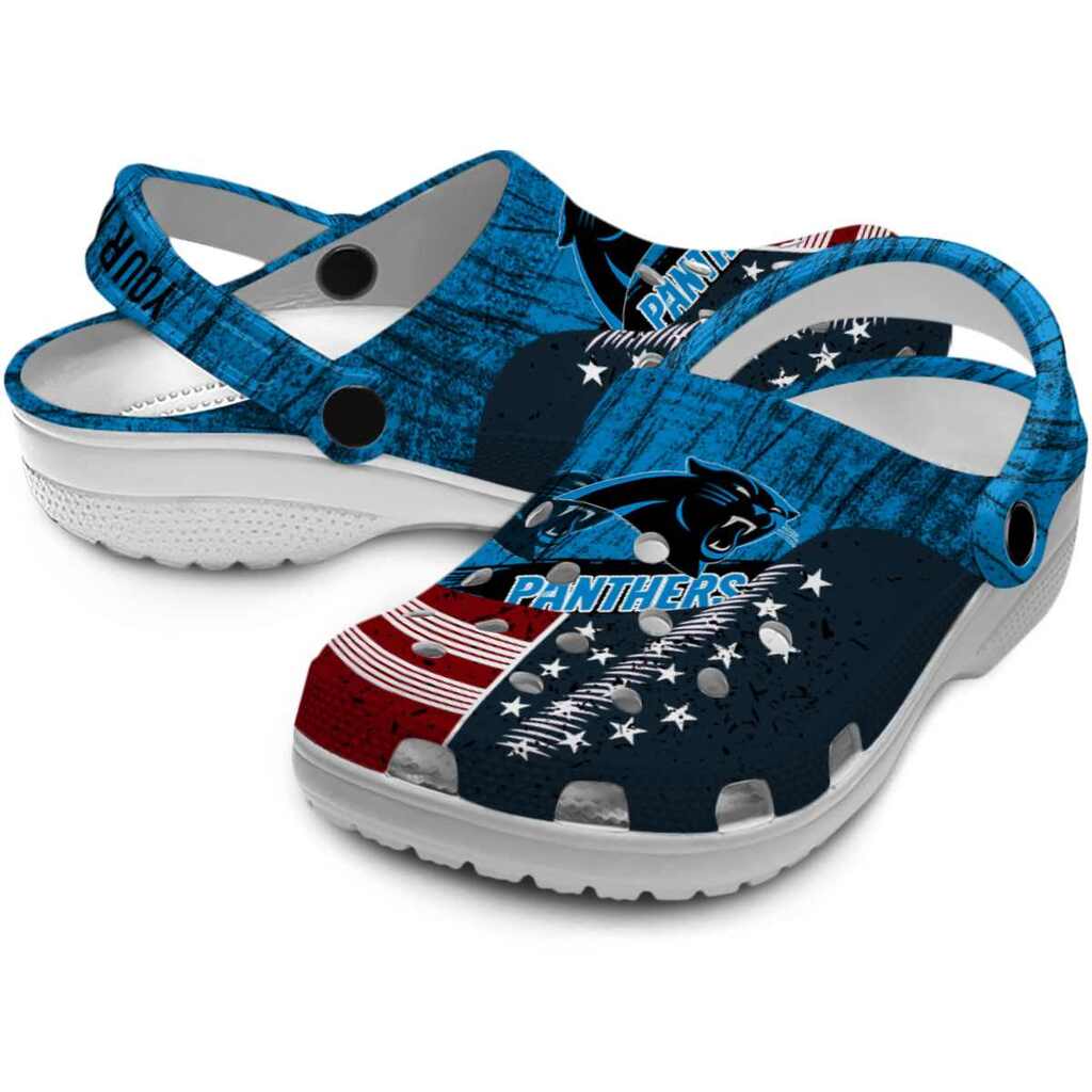 Customized Carolina Panthers Star-Spangled Side Pattern ClogTVC180103 - Image 3