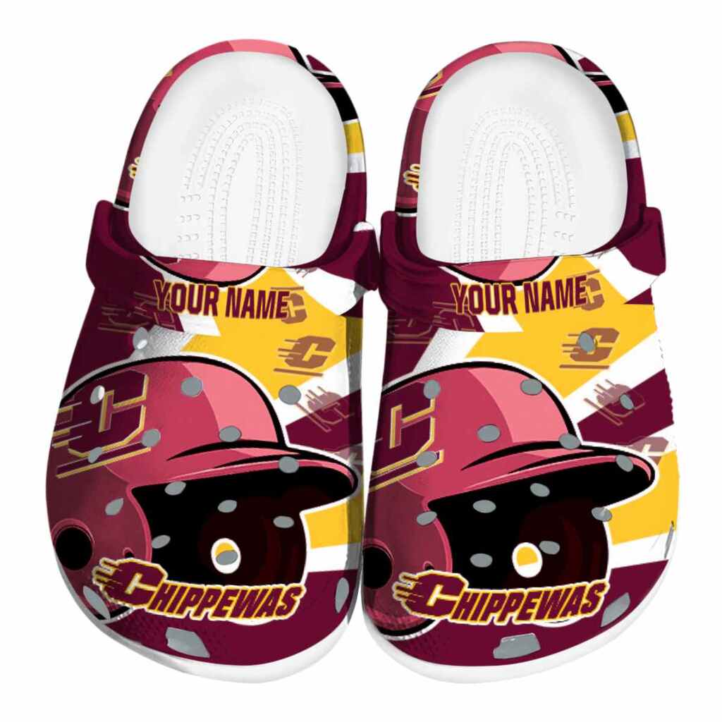 Customized Central Michigan Chippewas Baseball Helmet ClogTVC1801805