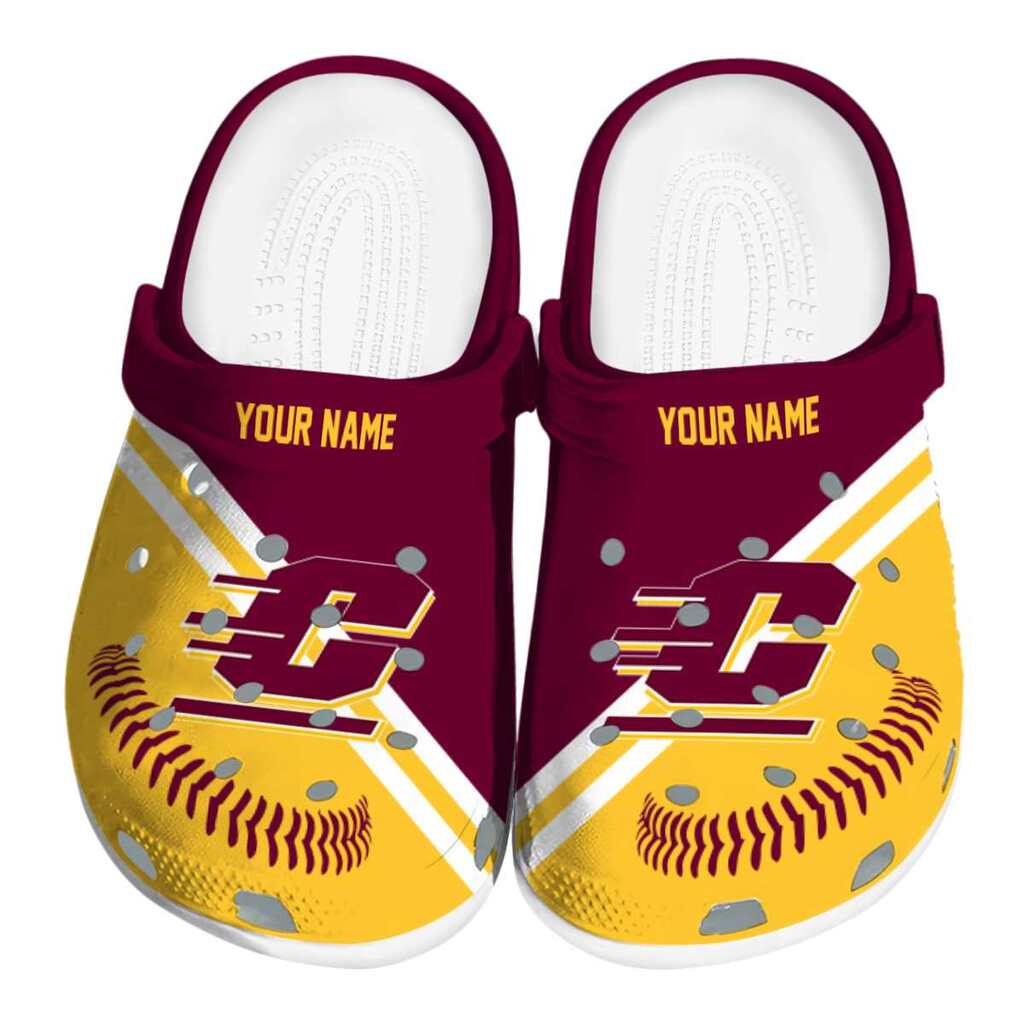 Customized Central Michigan Chippewas Baseball Motif ClogTVC1801802