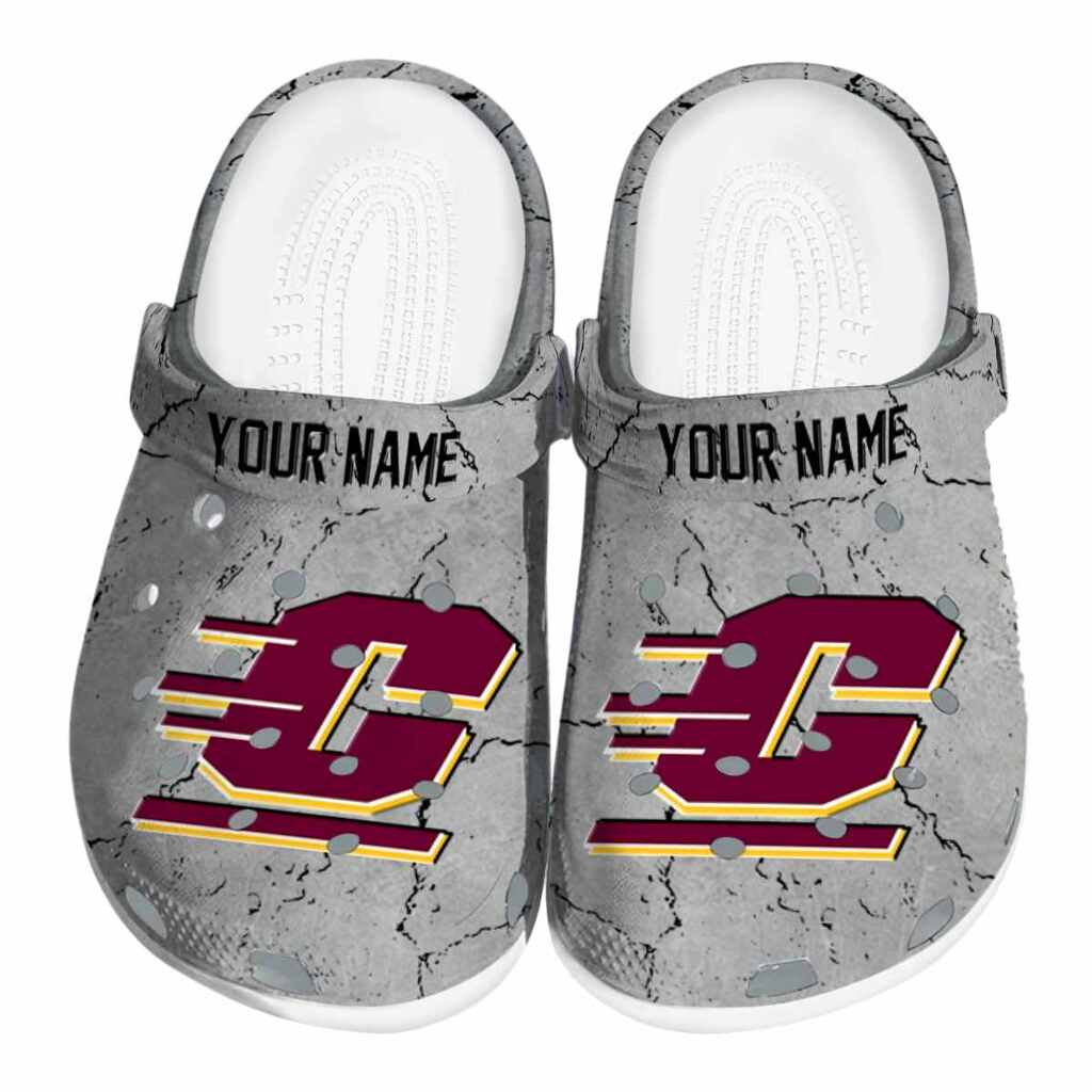 Customized Central Michigan Chippewas Cracked Texture ClogTVC1801778