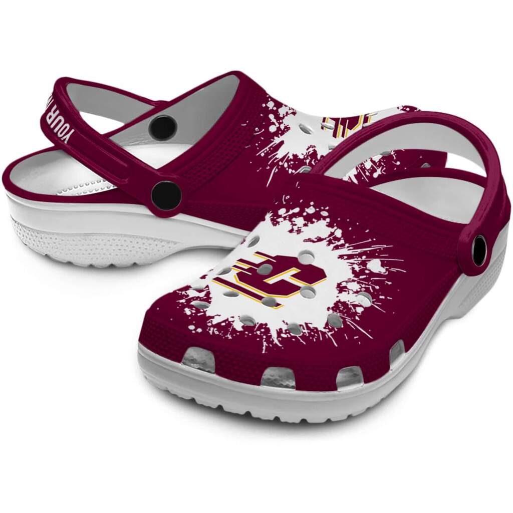 Customized Central Michigan Chippewas Splatter Background ClogTVC1801747 - Image 3