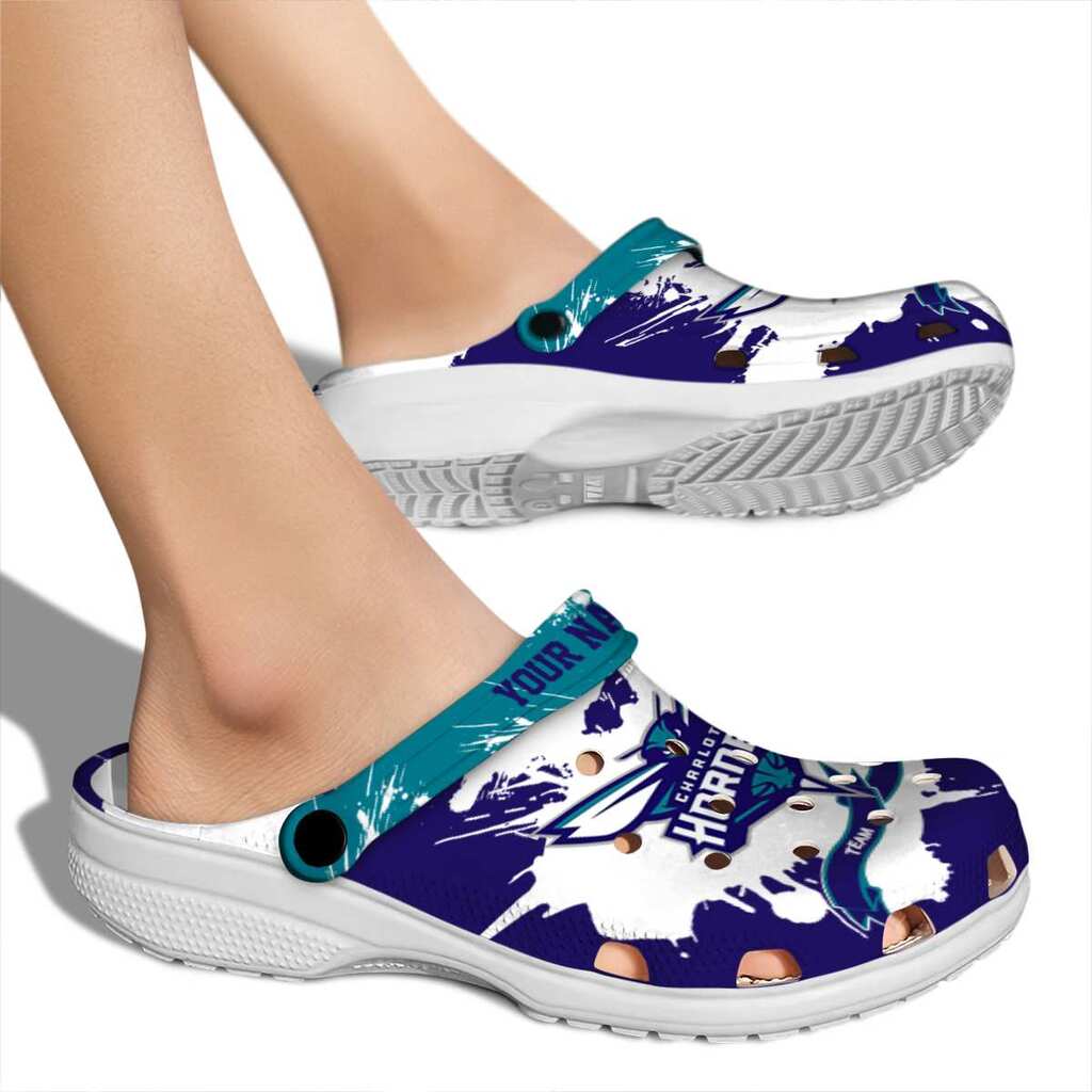 Customized Charlotte Hornets Splatter Pattern ClogTVC1801682 - Image 2