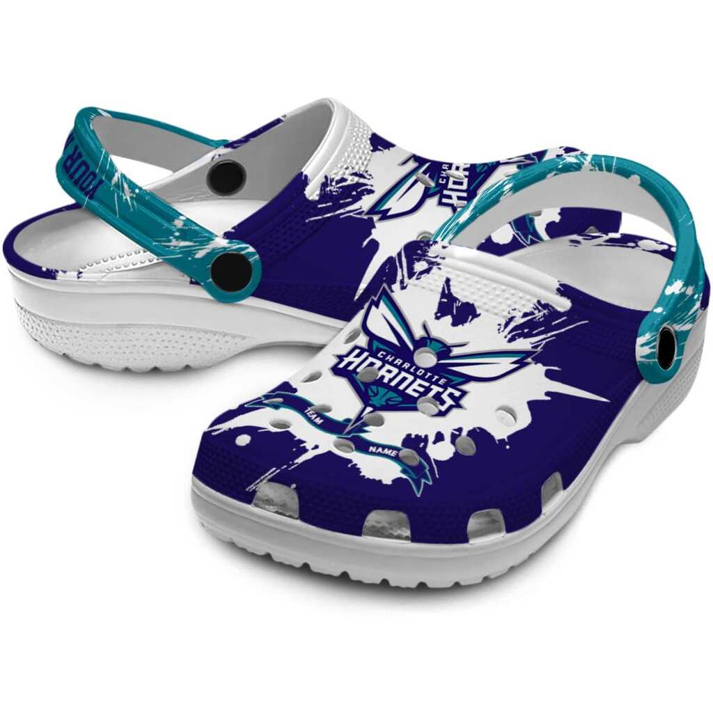 Customized Charlotte Hornets Splatter Pattern ClogTVC1801682 - Image 3