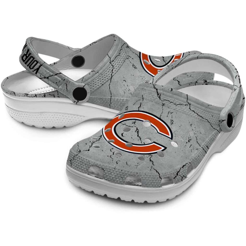 Customized Chicago Bears Cracked Texture ClogTVC1801192 - Image 3