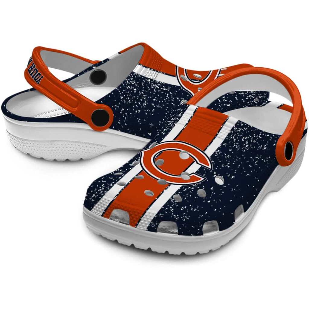 Customized Chicago Bears Vertical Stripes ClogTVC1801192 - Image 3