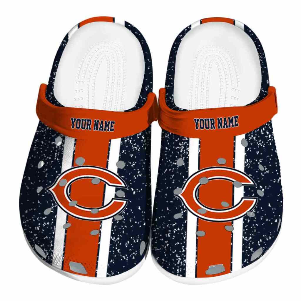 Customized Chicago Bears Vertical Stripes ClogTVC1801192