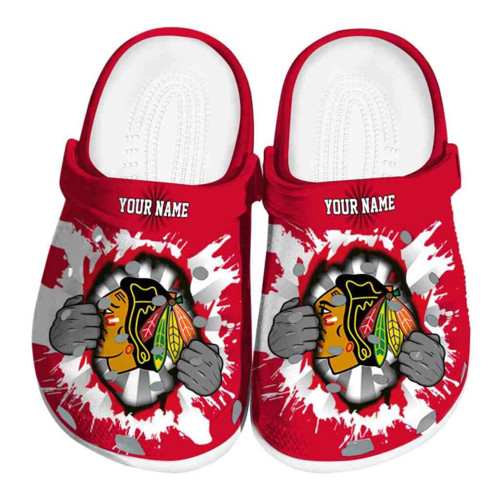 Customized Chicago Blackhawks Gripping Hand ClogTVC1801867