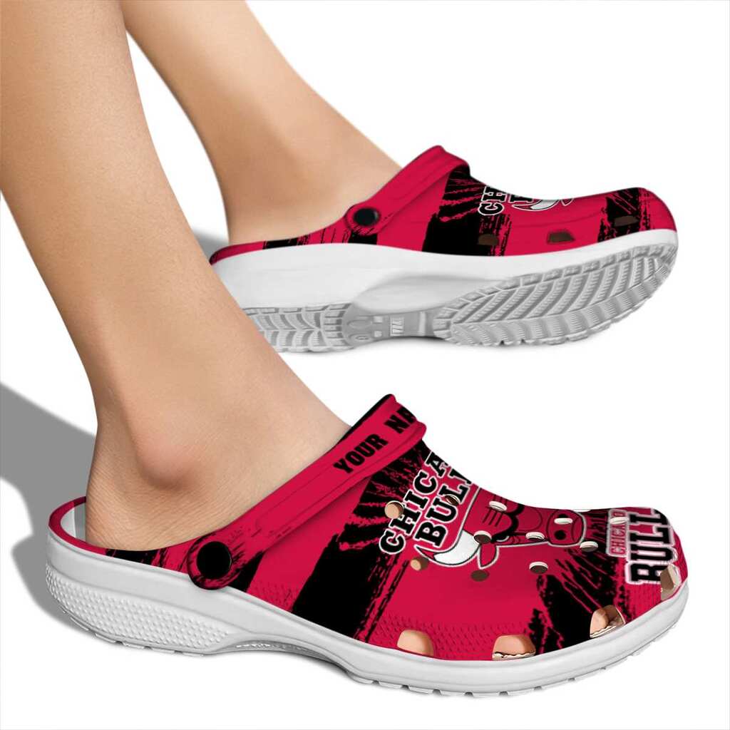 Customized Chicago Bulls Paint Splatter Graphics ClogTVC1801914 - Image 2