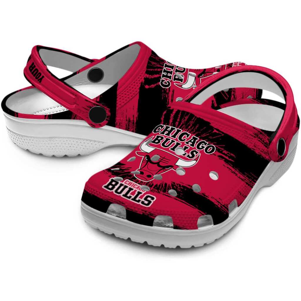 Customized Chicago Bulls Paint Splatter Graphics ClogTVC1801914 - Image 3