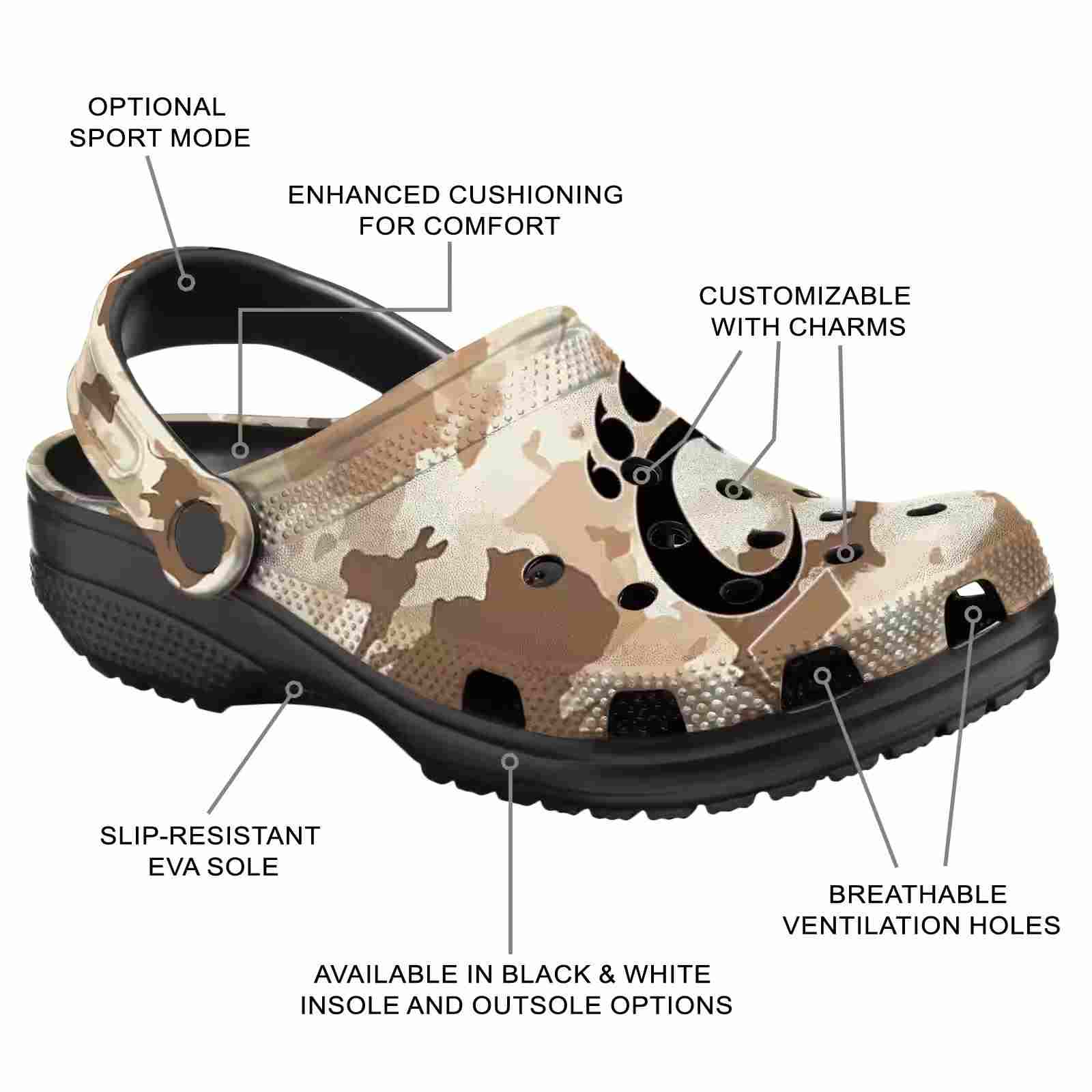 Customized Cincinnati Bearcats Desert Camo ClogTVC1801753 - Image 5